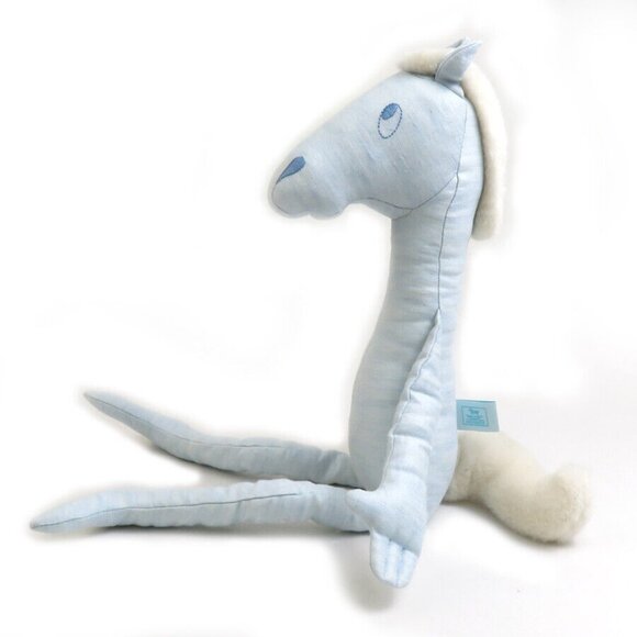 Auth HERMES Stuffed Toy Baby Toy Blue/White Linen - e59721j - Picture 3 of 8